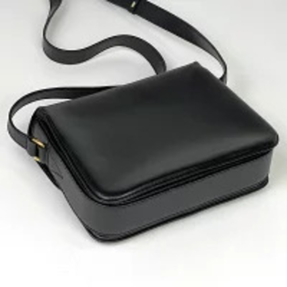 Celine Black Bag Circle Shoulder Leather Crossbody